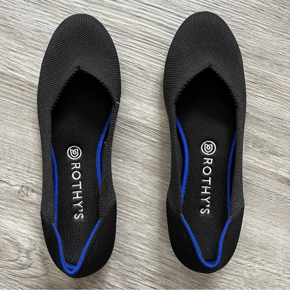 Rothy’s black ballet flats size 10